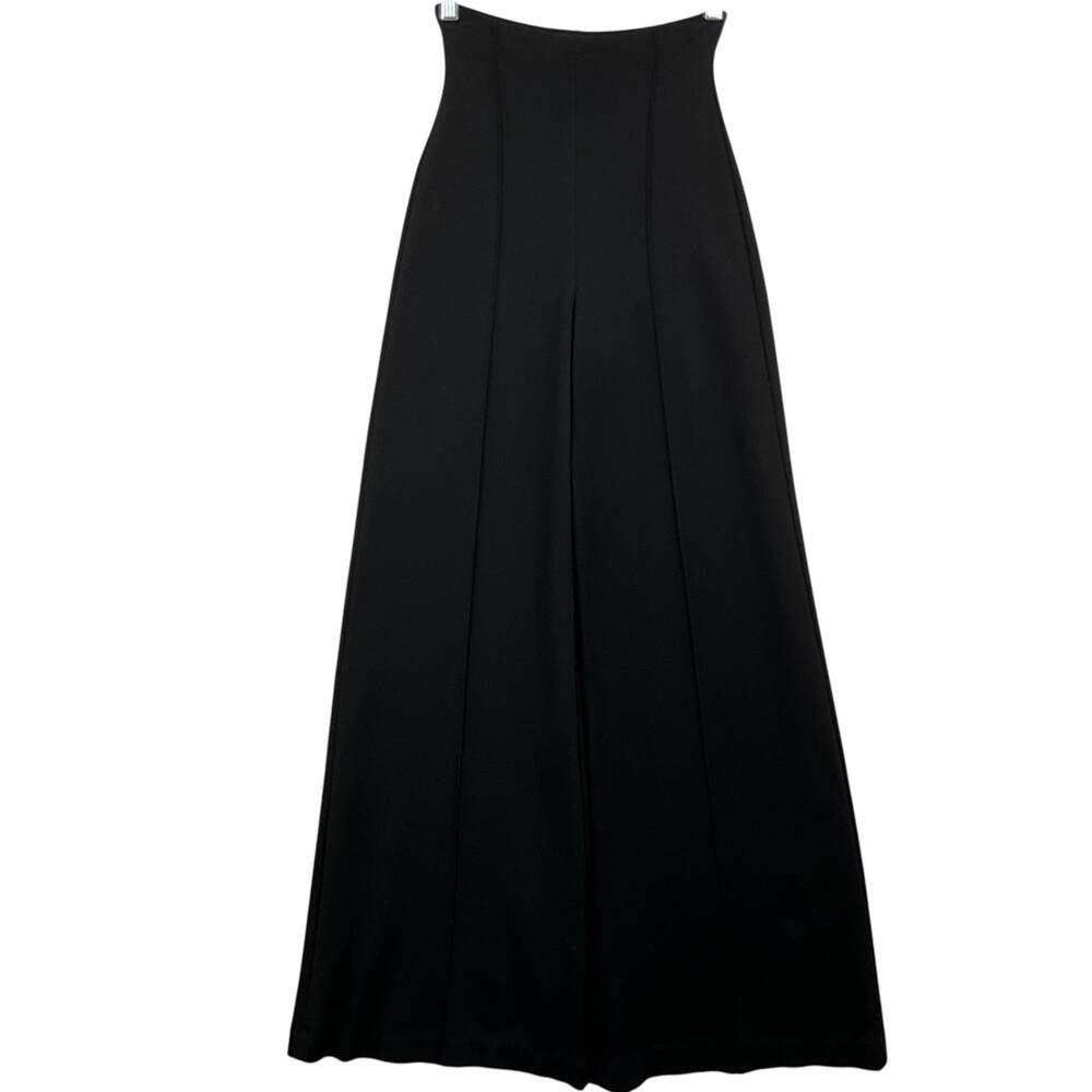 Ripley Rader Ponte Knit Long Wide Leg Pant Black Womens Medium 3 34" Inseam - Picture 1 of 11